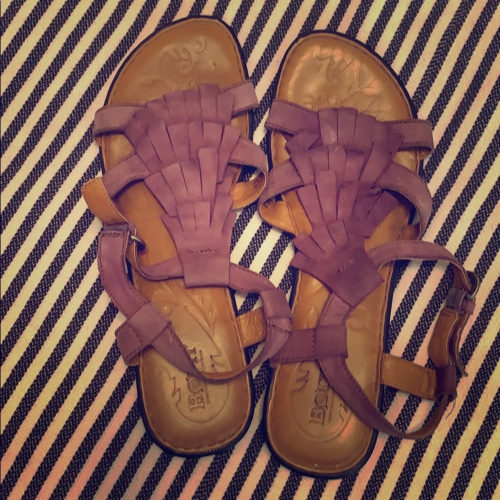 Born sandals, size 10, purple